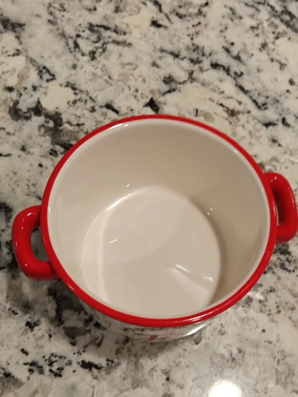 Holiday 'Joy' Ceramic Serving Bowl in White and Red